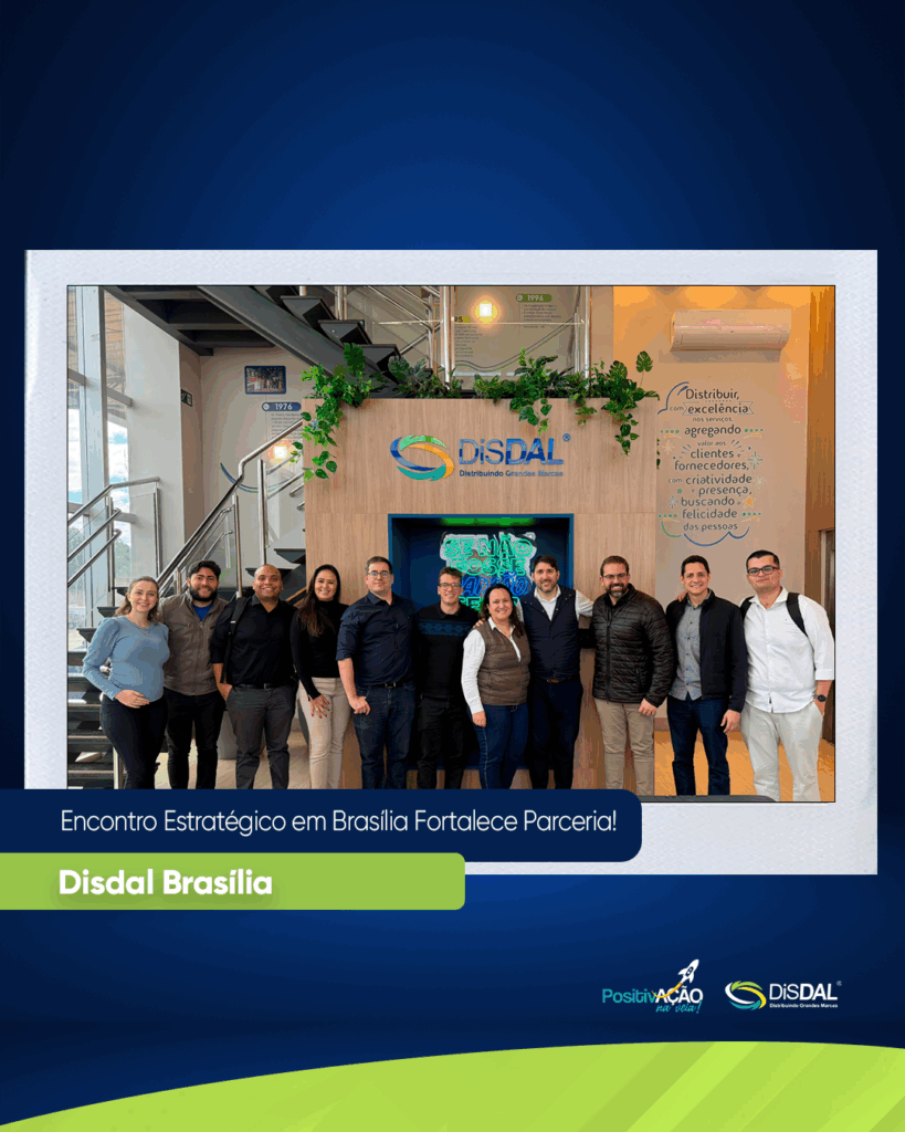 Executivos da NIVEA e lideranças da Disdal reunidos durante visita institucional na sede em Brasília.